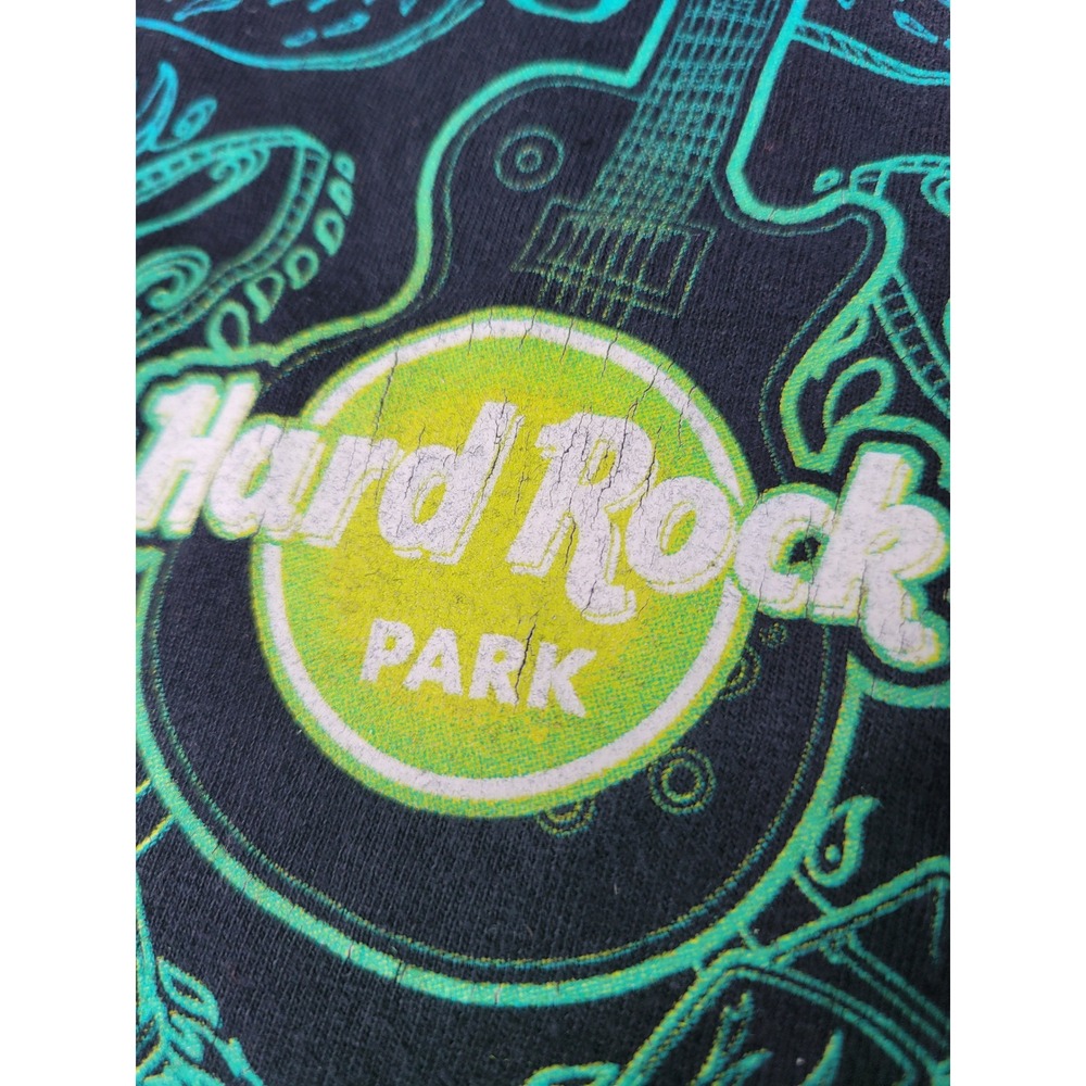 Hard Rock Park T Shirt‎ Mens XL Black 2008 Myrtle Beach Guitar Graphic Tee - Picture 8 of 10